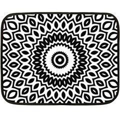 Circular Concentric Radial Symmetry Abstract Two Sides Fleece Blanket (mini) by pakminggu