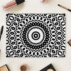 Circular Concentric Radial Symmetry Abstract Cosmetic Bag (xl) by pakminggu