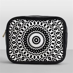 Circular Concentric Radial Symmetry Abstract Mini Toiletries Bag (one Side) by pakminggu