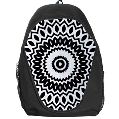 Circular Concentric Radial Symmetry Abstract Backpack Bag by pakminggu