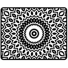 Circular Concentric Radial Symmetry Abstract Two Sides Fleece Blanket (medium)