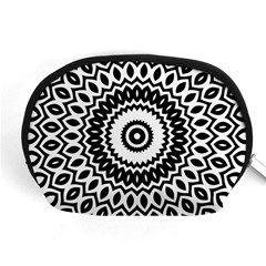 Circular Concentric Radial Symmetry Abstract Accessory Pouch (medium) by pakminggu