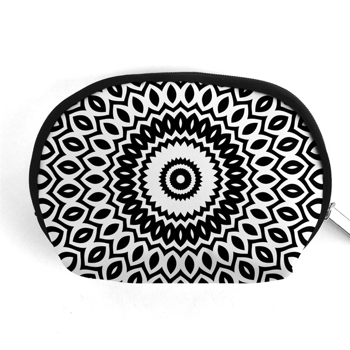 Circular Concentric Radial Symmetry Abstract Accessory Pouch (Medium)