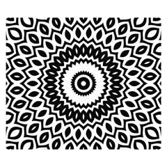 Circular Concentric Radial Symmetry Abstract Two Sides Premium Plush Fleece Blanket (small) by pakminggu