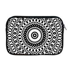 Circular Concentric Radial Symmetry Abstract Apple Macbook Pro 17  Zipper Case by pakminggu