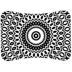 Circular Concentric Radial Symmetry Abstract Velour Seat Head Rest Cushion by pakminggu