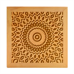 Circular Concentric Radial Symmetry Abstract Wood Photo Frame Cube by pakminggu