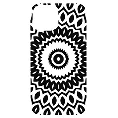 Circular Concentric Radial Symmetry Abstract Iphone 14 Black Uv Print Case