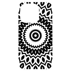 Circular Concentric Radial Symmetry Abstract Iphone 14 Pro Black Uv Print Case by pakminggu