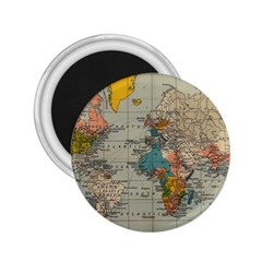 Vintage World Map 2 25  Magnets by pakminggu