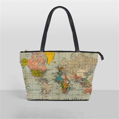 Vintage World Map Classic Shoulder Handbag by pakminggu