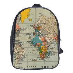 Vintage World Map School Bag (xl) by pakminggu