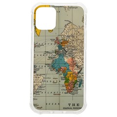 Vintage World Map Iphone 12 Mini Tpu Uv Print Case	