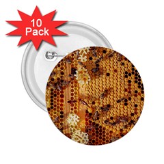 Bees Nature Animals Honeycomb 2 25  Buttons (10 Pack)  by pakminggu