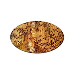 Bees Nature Animals Honeycomb Sticker (Oval) Front