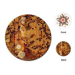 Bees Nature Animals Honeycomb Playing Cards Single Design (round) by pakminggu