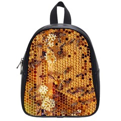 Bees Nature Animals Honeycomb School Bag (small) by pakminggu