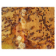 Bees Nature Animals Honeycomb Premium Plush Fleece Blanket (medium) by pakminggu