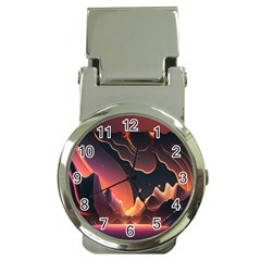 Fire Flame Burn Hot Heat Light Burning Orange Money Clip Watches by pakminggu