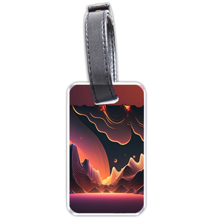 Fire Flame Burn Hot Heat Light Burning Orange Luggage Tag (one side)