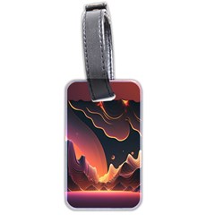 Fire Flame Burn Hot Heat Light Burning Orange Luggage Tag (two Sides) by pakminggu