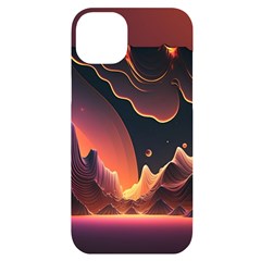 Fire Flame Burn Hot Heat Light Burning Orange Iphone 14 Plus Black Uv Print Case by pakminggu