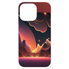 Fire Flame Burn Hot Heat Light Burning Orange Iphone 14 Pro Max Black Uv Print Case by pakminggu