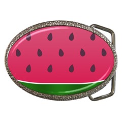 Watermelon Fruit Summer Red Fresh Food Healthy Belt Buckles by pakminggu