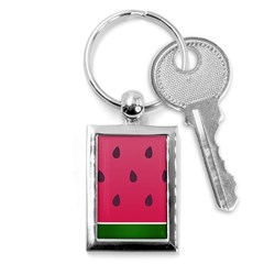 Watermelon Fruit Summer Red Fresh Food Healthy Key Chain (rectangle) by pakminggu