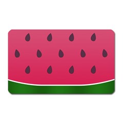 Watermelon Fruit Summer Red Fresh Food Healthy Magnet (rectangular) by pakminggu