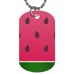 Watermelon Fruit Summer Red Fresh Food Healthy Dog Tag (one Side) by pakminggu