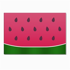 Watermelon Fruit Summer Red Fresh Food Healthy Postcards 5  X 7  (pkg Of 10) by pakminggu