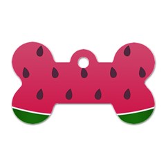 Watermelon Fruit Summer Red Fresh Food Healthy Dog Tag Bone (one Side) by pakminggu