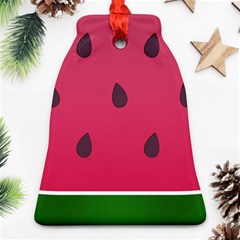 Watermelon Fruit Summer Red Fresh Food Healthy Ornament (bell) by pakminggu