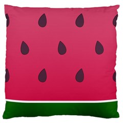 Watermelon Fruit Summer Red Fresh Food Healthy Large Cushion Case (one Side) by pakminggu