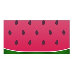 Watermelon Fruit Summer Red Fresh Food Healthy Satin Shawl 45  X 80  by pakminggu