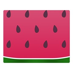 Watermelon Fruit Summer Red Fresh Food Healthy Premium Plush Fleece Blanket (large) by pakminggu