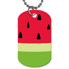 Watermelon Fruit Food Healthy Vitamins Nutrition Dog Tag (one Side) by pakminggu