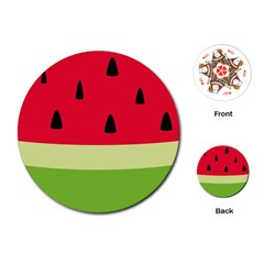 Watermelon Fruit Food Healthy Vitamins Nutrition Playing Cards Single Design (round)