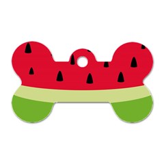 Watermelon Fruit Food Healthy Vitamins Nutrition Dog Tag Bone (one Side) by pakminggu