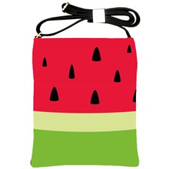 Watermelon Fruit Food Healthy Vitamins Nutrition Shoulder Sling Bag by pakminggu