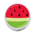 Watermelon Fruit Food Healthy Vitamins Nutrition 4-Port USB Hub (Two Sides) Front