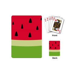 Watermelon Fruit Food Healthy Vitamins Nutrition Playing Cards Single Design (mini) by pakminggu