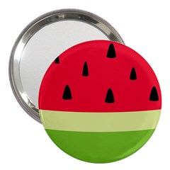 Watermelon Fruit Food Healthy Vitamins Nutrition 3  Handbag Mirrors by pakminggu