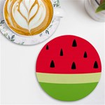 Watermelon Fruit Food Healthy Vitamins Nutrition UV Print Round Tile Coaster Front