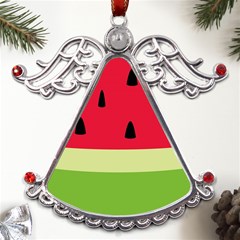 Watermelon Fruit Food Healthy Vitamins Nutrition Metal Angel With Crystal Ornament by pakminggu