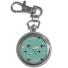 Raccoon Texture Seamless Scrapbooking Hearts Key Chain Watches by pakminggu