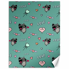 Raccoon Texture Seamless Scrapbooking Hearts Canvas 12  X 16  by pakminggu