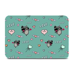 Raccoon Texture Seamless Scrapbooking Hearts Plate Mats by pakminggu