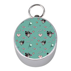 Raccoon Texture Seamless Scrapbooking Hearts Mini Silver Compasses by pakminggu